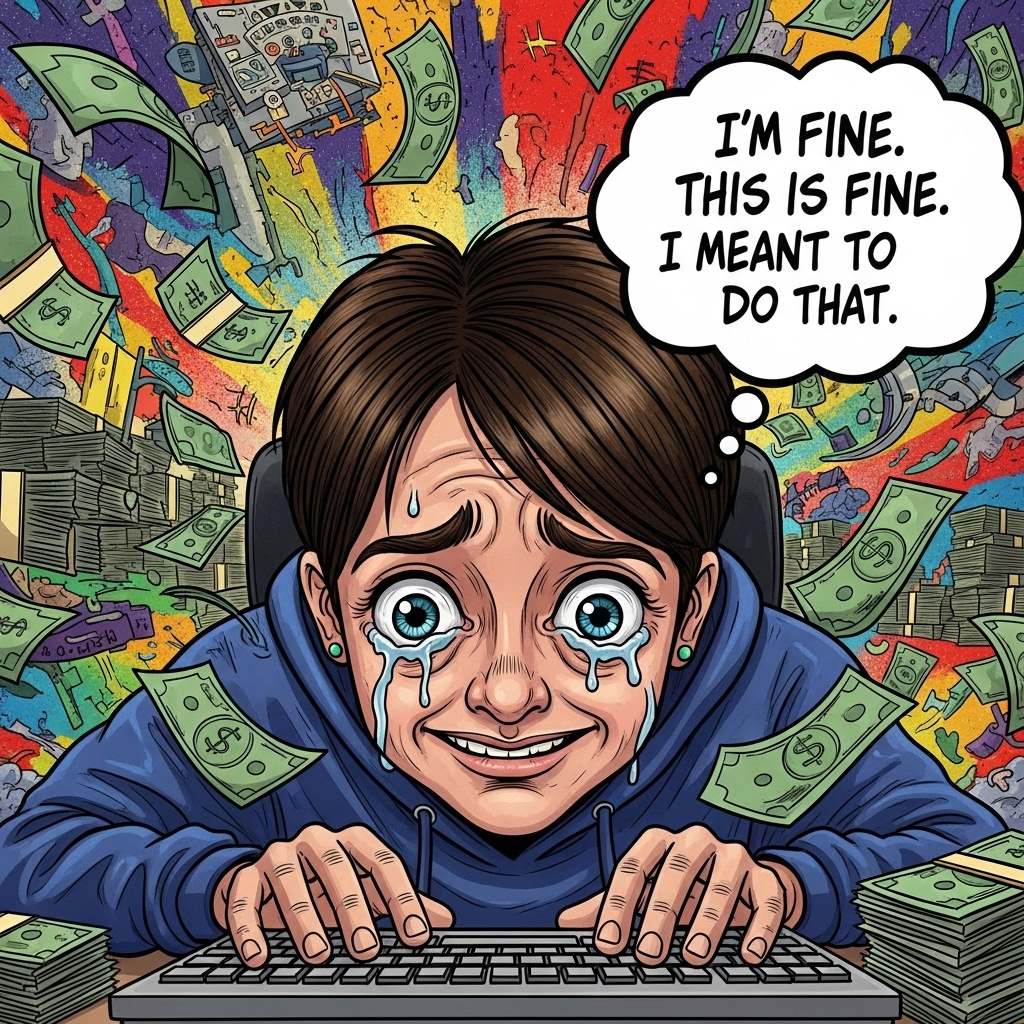 Me, after selling a bag that 5x'd right after I sold it: "I'm fine. This is fine. I meant to do that." sobs quietly into keyboard 😭 #Memecoin #CryptoRegrets #DegenLife