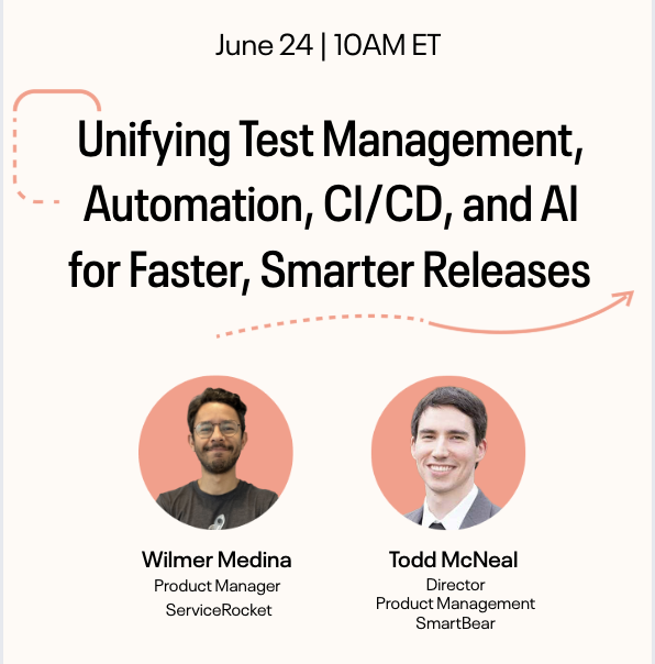 🔍 Want to speed up your releases? Don’t miss our webinar featuring Todd McNeal &amp; Wilmer Medina! Learn about no-code test automation &amp; AI-driven insights with SmartBear Zephyr &amp; Reflect. Register now! svcrk.et/43ZKprp
#SoftwareTesting #AI