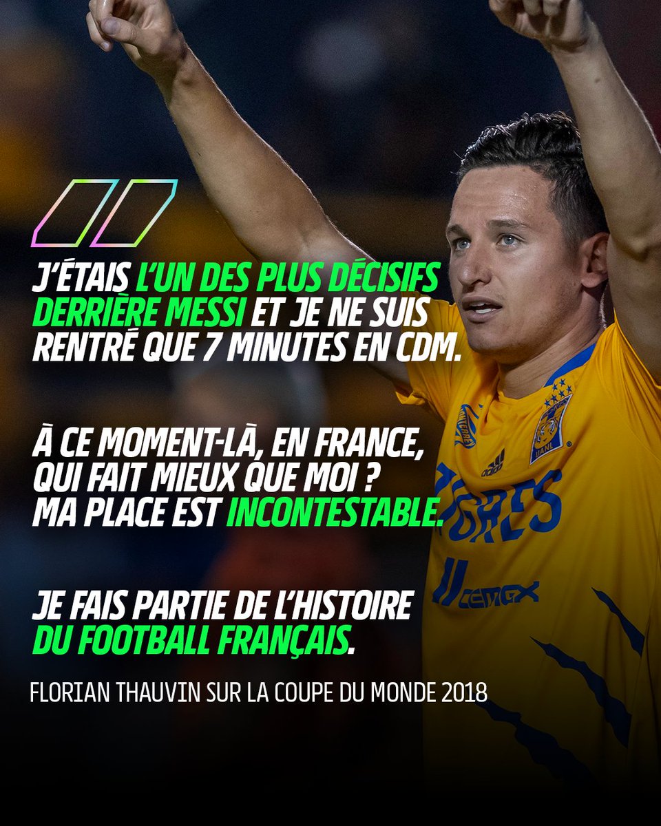 🎙️🇫🇷"Ma place dans cette équipe de France était INCONTESTABLE"

Dans le journal <a href="/lequipe/">L'Équipe</a>, Florian Thauvin s'est confié sur sa carrière et notamment cette saison 2017-2018 qui s'est conclue par le sacre des Bleus en Russie. 

L'occasion pour lui de rappeler le niveau qu'il a pu