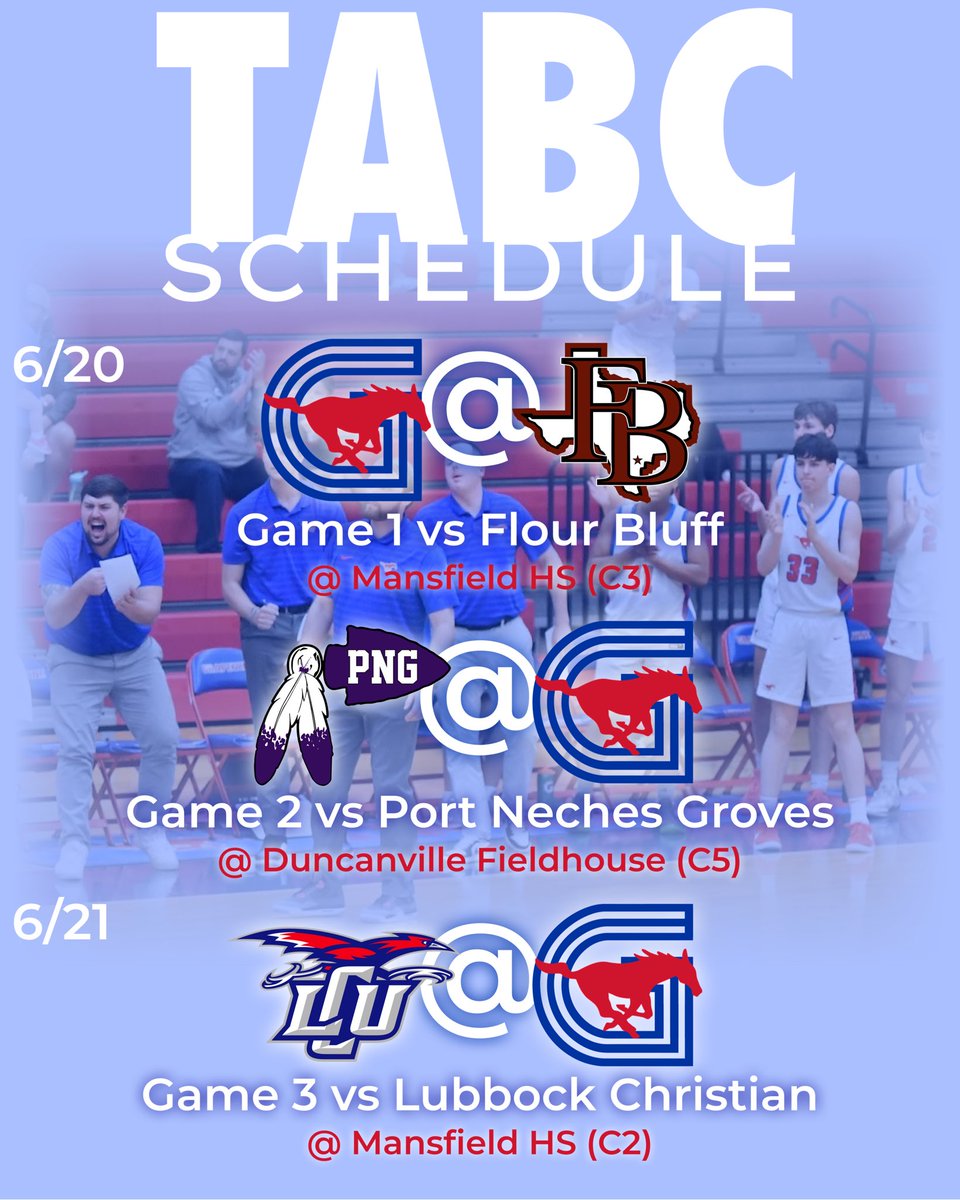 TABC Schedule for this upcoming weekend! The boys are prepared to show what we’ve been working on this offseason! #GoStangs