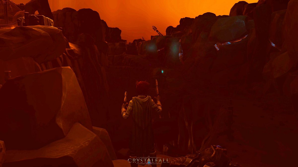 In the Red Plains, only the bold venture down into the canyons.