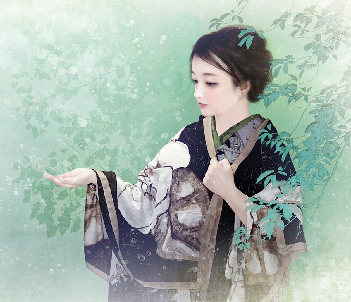 横田美晴 「夕暮れ」、厳選、希少画集・額装画、人気作品、新品