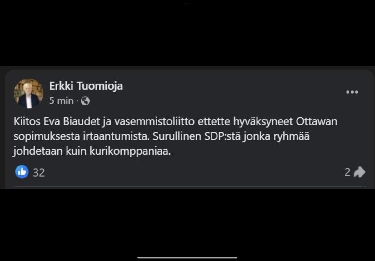 Saanko esitellä.

Erkki Tuomioja.