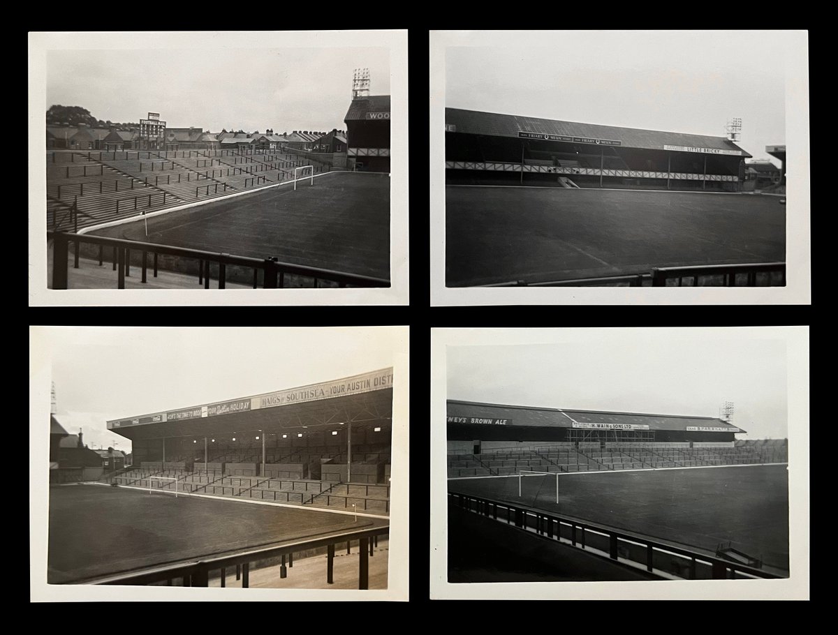 PompeyCards's tweet image. I recently acquired these photographs of Fratton Park –taken I believe sometime between 1956 (Fratton End constructed) and 1962 (floodlights replaced). #Pompey #PompeyHistory