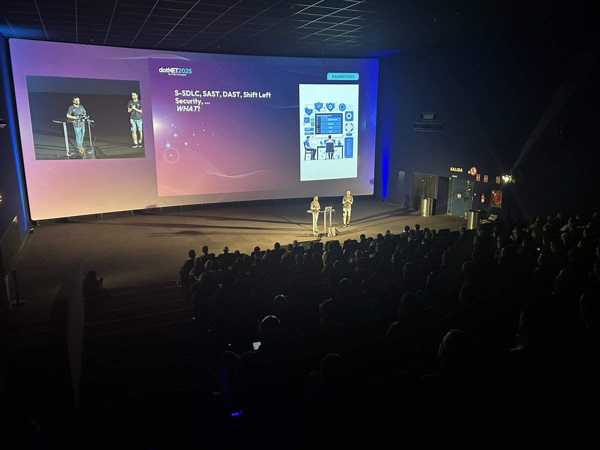 ¡Turno de <a href="/lfraile/">Luis Fraile</a> y <a href="/diegorosec/">Diego Rodríguez</a> en el Track 2!🙌
¡Deseando escuchar su sesión Shift Left Security: Copilot &amp; GitHub Advanced Security y descubrir todo lo que tienen por contarnos!🚀

¿Te lo vas a perder? 💥
#dotNET2025