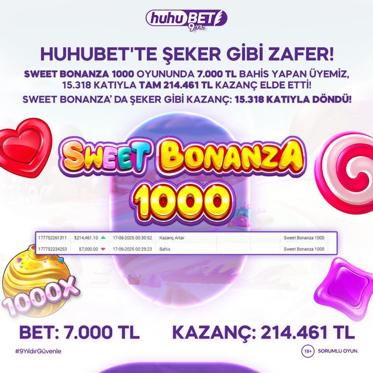 Yine Huhu, Bu Kez Şeker Show!

🍭 Sweet Bonanza 1000 oyununda; 🍭

💸 7.000 TL değerinde freespin alan üyemiz, 214.461 TL kazandı❗️

🎊  15.318 Katı

🎬İzlemek için ⬇️
ouytp.itccgraoft.net/T90Kd5QOVv

Vip üyelik 👉 cutt.ly/huhugiris