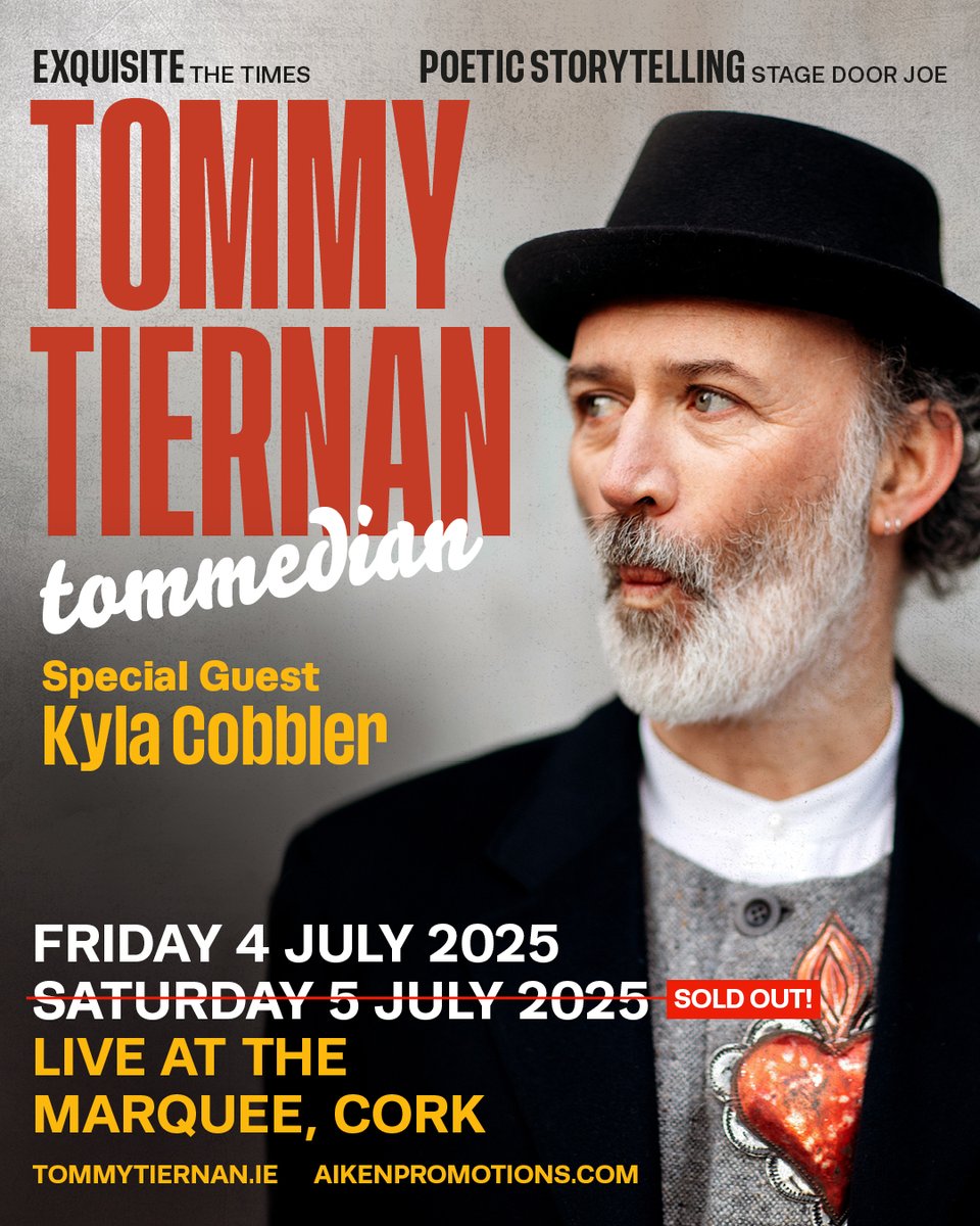 LATMofficial (@latmofficial) on Twitter photo 🔥 𝗦𝗣𝗘𝗖𝗜𝗔𝗟 𝗚𝗨𝗘𝗦𝗧 🔥
Cork’s very own Kyla Cobbler joins <a href="/Tommedian/">Tommy Tiernan</a> as special guest at Live at the Marquee for two unforgettable nights💫
🎫 4 July - 𝗟𝗶𝗺𝗶𝘁𝗲𝗱 𝗧𝗶𝗰𝗸𝗲𝘁𝘀 bit.ly/41JkUd3
🎫 5 July - 𝗦𝗼𝗹𝗱 𝗢𝘂𝘁 🔥 𝗦𝗣𝗘𝗖𝗜𝗔𝗟 𝗚𝗨𝗘𝗦𝗧 🔥
Cork’s very own Kyla Cobbler joins <a href="/Tommedian/">Tommy Tiernan</a> as special guest at Live at the Marquee for two unforgettable nights💫
🎫 4 July - 𝗟𝗶𝗺𝗶𝘁𝗲𝗱 𝗧𝗶𝗰𝗸𝗲𝘁𝘀 bit.ly/41JkUd3
🎫 5 July - 𝗦𝗼𝗹𝗱 𝗢𝘂𝘁