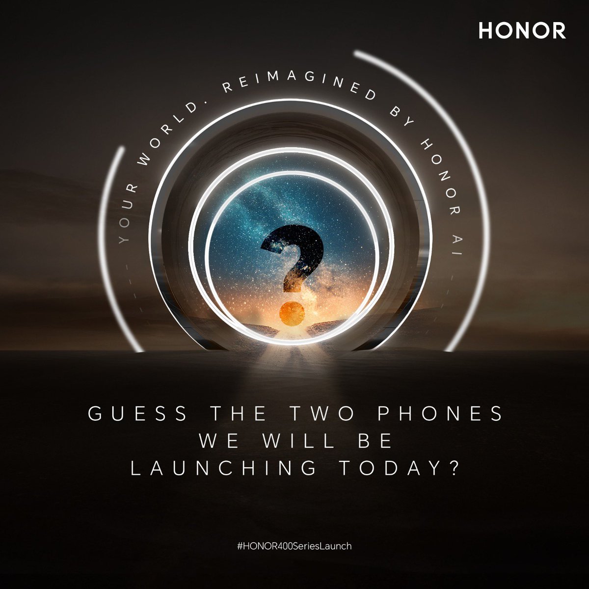 Double the excitement! 🤩 

HONOR is launching TWO new phones today! 👀

Guess correctly and you can win an HONOR Hamper ⌚️📱🎁

#HONOR400SeriesLaunch