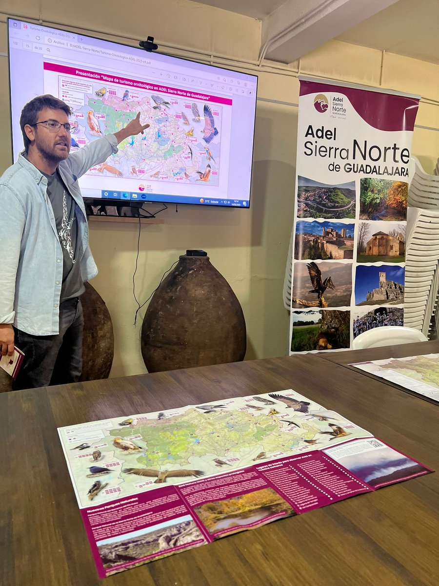 🦅✨ Nuevo paso para el desarrollo sostenible en la Sierra Norte: desde ADEL presentamos el Mapa Ornitológico de la Sierra Norte de Guadalajara.
Una herramienta para atraer a nuevos visitantes: amantes de las aves y la naturaleza. 🧭🌿
#Birding #SierraNorte #Ornitología