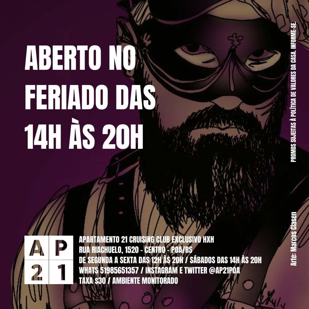 🎉 Oba, oba! Apezito aberto no feriado das 14h às 20h. Pinta aqui! 
.
#ap21 #apartamento21