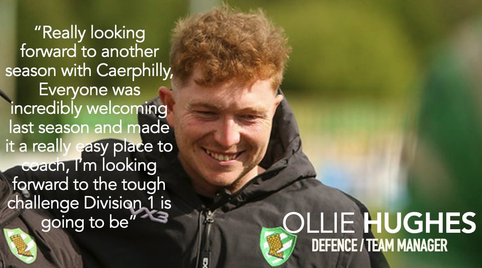 Coaching Team | Ollie Hughes - Defence/TM

Our organisation with both off and on the field with Ollie in post last season was second to none. 

Ollie will take on a additional role of “transition manager” along with current duties 💚

#NiYwCaerffili #WeAreCaerphilly