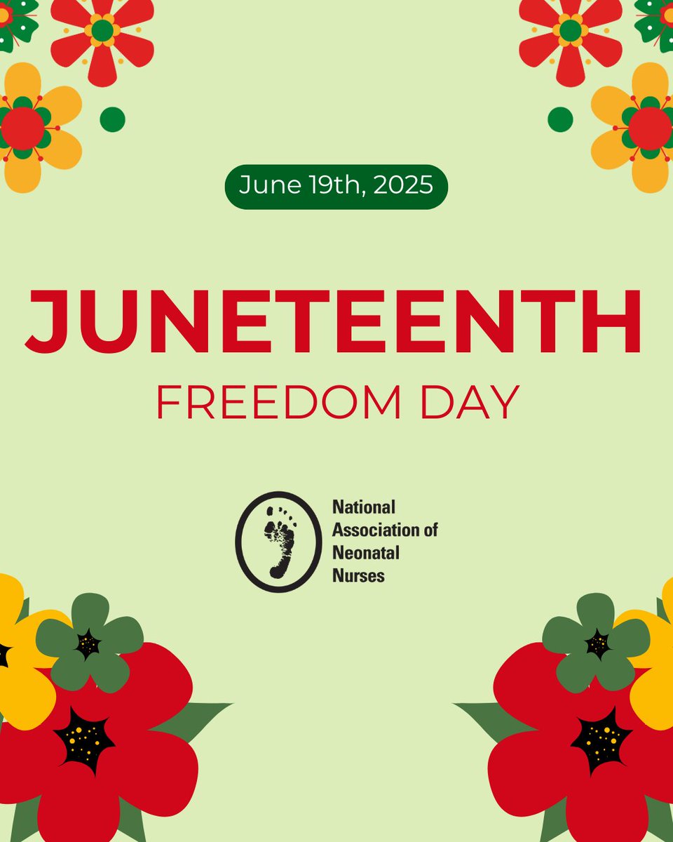 NANN (@neonatalnurses) on Twitter photo Today, we honor Juneteenth. This day is about reflection and celebration, but also about the ongoing work to ensure freedom truly means freedom for everyone.
#Juneteenth #FreedomDay Today, we honor Juneteenth. This day is about reflection and celebration, but also about the ongoing work to ensure freedom truly means freedom for everyone.
#Juneteenth #FreedomDay