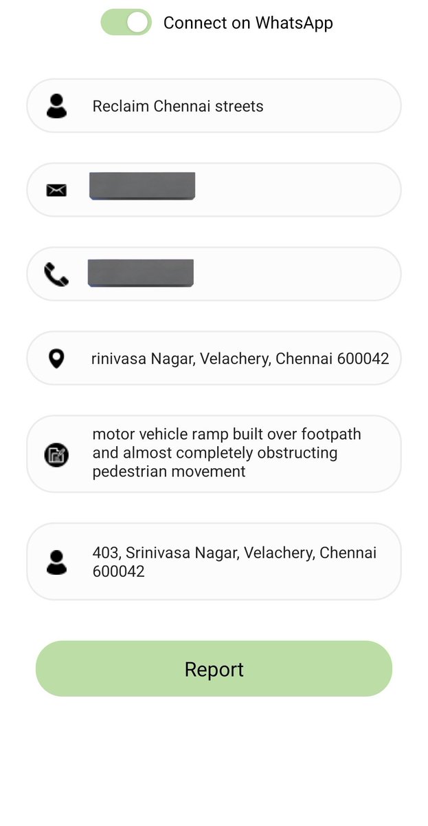 reclaimchennai's tweet image. Blatant encroachment of footpath using ramps by this company that most likely illegally built the bridge over the canal too.

Complained on namma salai app as this is a SH. UIC. No. 21004 @chennai_Highway

📍 Plot 403, Srinivasa Nagar, Velachery MRTS road