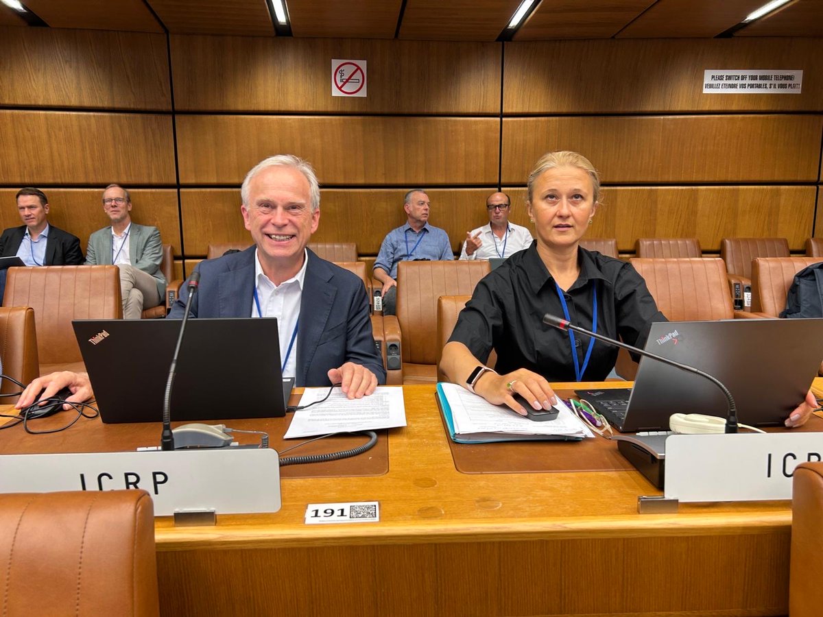 Chair Werner Rühm and Deputy Scientific Secretary Olga German are in Vienna this week representing ICRP at the 72nd session of the United Nations Scientific Committee on the Effects of Atomic Radiation #UNSCEAR

Looking forward to a productive week!