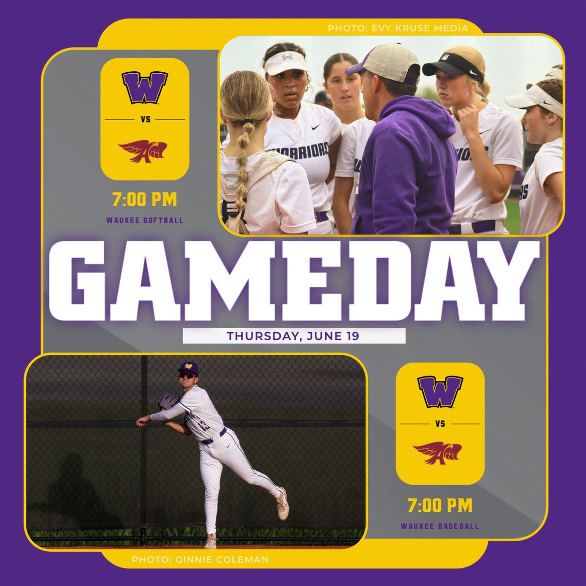 Waukee baseball and softball teams host Ankeny tomorrow in JV/Varsity doubleheaders! ⚾️🥎
🕔5:00 pm - JV, Varsity to follow
🎟️Tickets: Waukee Vanco, Card Only
📺Stream: Waukee Hudl
#GoWarriors