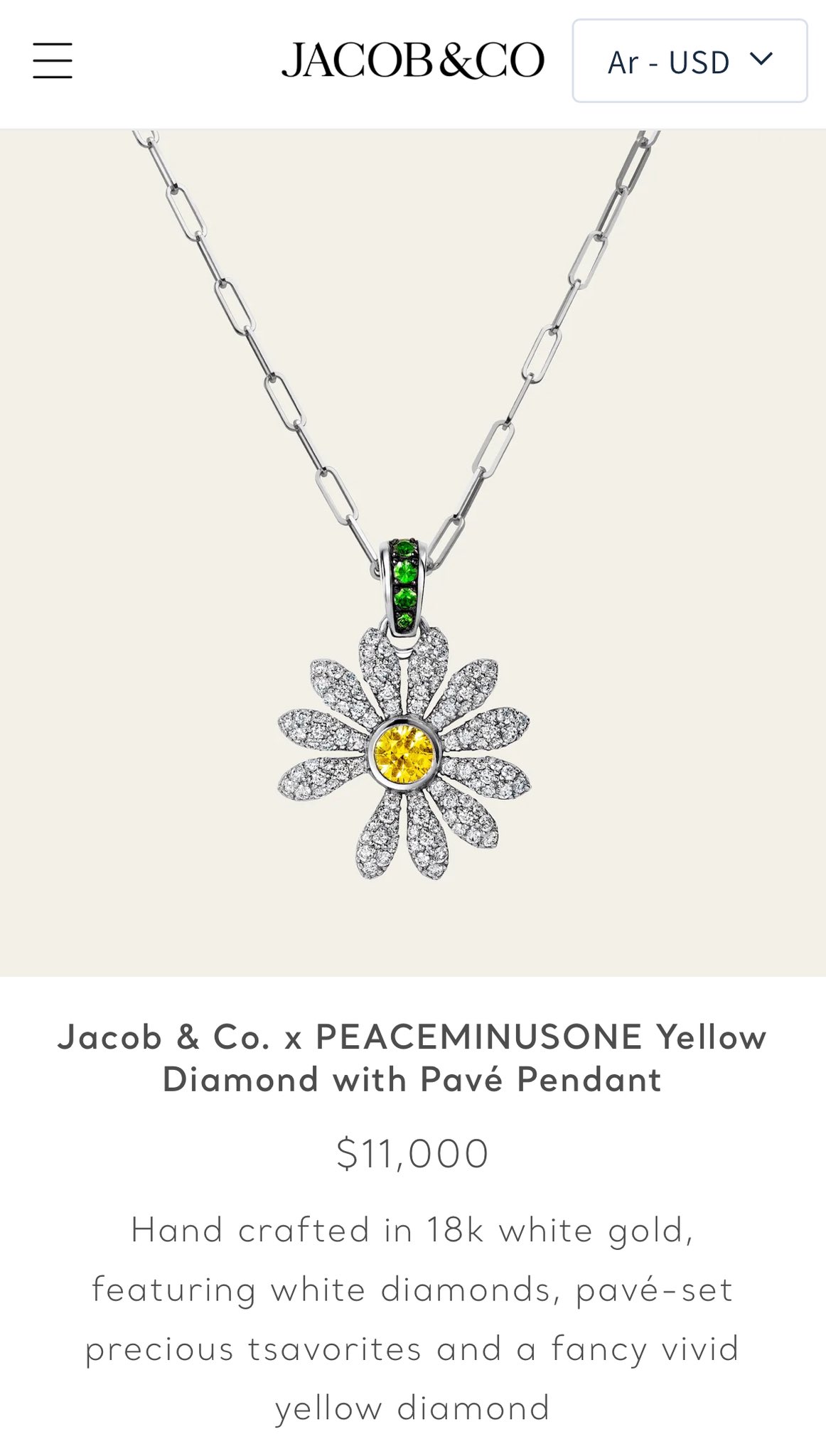 ★Jacob & Co x Peaceminusone ★ Pendant G dragon G-Dragon and Jacob & Co. Drop Peaceminusone Pendant