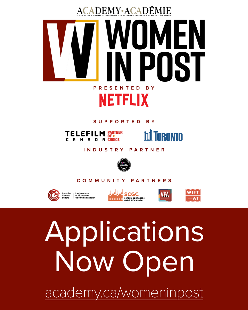 📢 Applications are now open for the <a href="/TheCdnAcademy/">The Canadian Academy</a>'s #WomenInPost program.  

To learn more and apply, visit: academy.ca/programs/women…

#PostProduction #Toronto