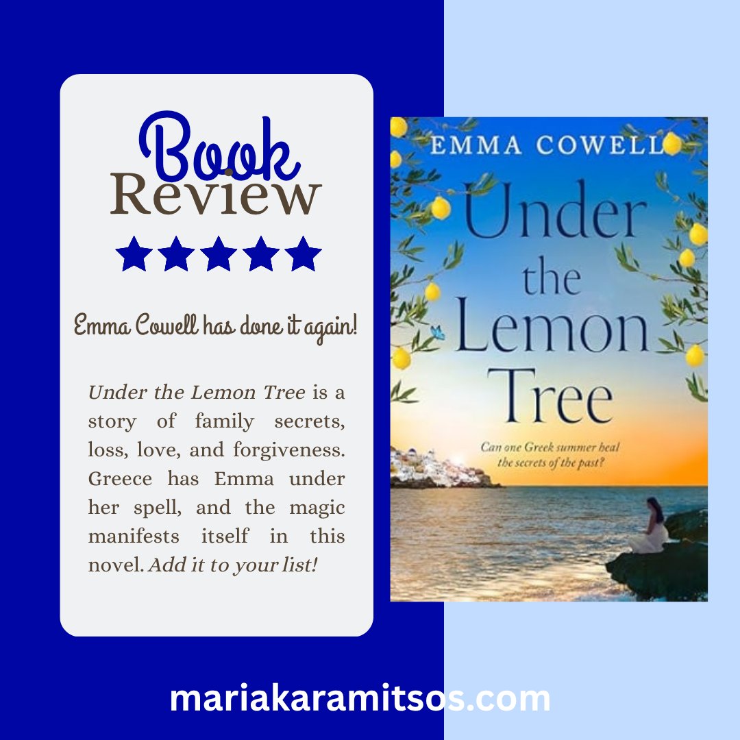 Maria A. Karamitsos (@mariakaramitsos) on Twitter photo My review of UNDER THE LEMON TREE by <a href="/EmmaCowellBooks/">Emma Cowell Author #UndertheLemonTree out now🍋</a> . Full review here > mariakaramitsos.com/2025/06/my-gre… My review of UNDER THE LEMON TREE by <a href="/EmmaCowellBooks/">Emma Cowell Author #UndertheLemonTree out now🍋</a> . Full review here > mariakaramitsos.com/2025/06/my-gre…