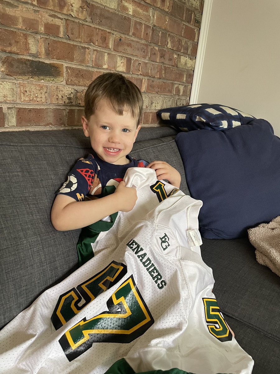 Thanks Coach Brian Lee for the surprise gift yesterday Leo sure likes it <a href="/ElkGroveFB/">Elk Grove Football</a>