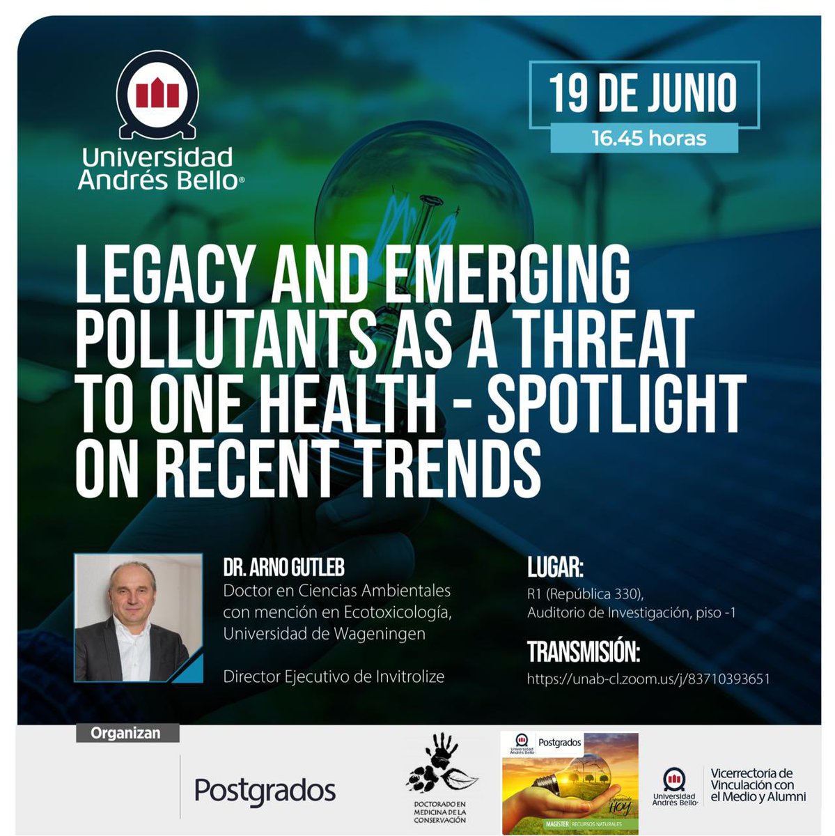Charla Dr. Arno Gutleb. Hoy 16:45 hrs. Auditorio de investigación (Republica 330). Todos invitados!