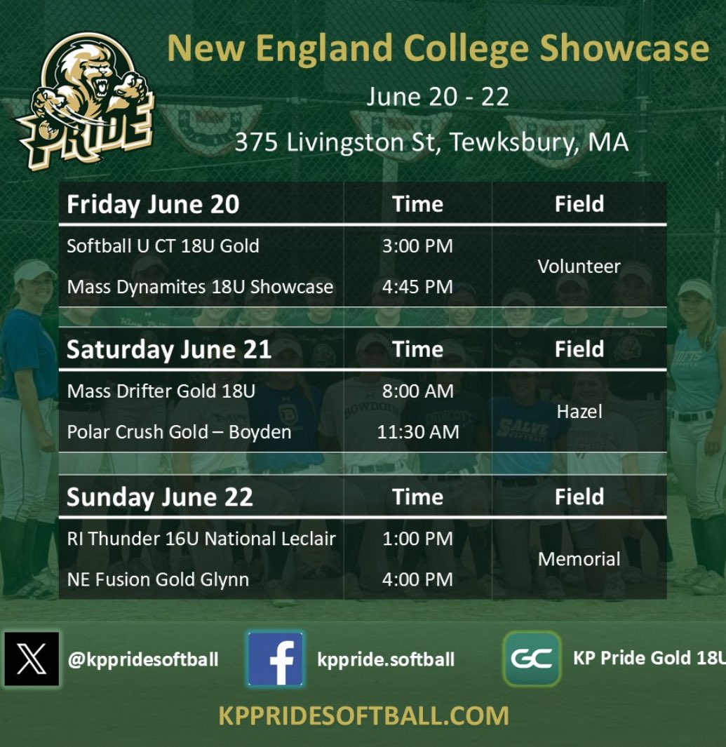 Gabbie Petrillo 2028 (@gabbie_petrillo) on Twitter photo Excited to be back on the field with my team! Here is our schedule for this weekend! <a href="/KPPrideSoftball/">KP Pride Softball</a> <a href="/ExtraInningSB/">EXTRA INNING SOFTBALL</a> <a href="/IHartFastpitch/">I❤️Fastpitch</a> <a href="/CoastRecruits/">Coast 2 Coast Recruits</a> Excited to be back on the field with my team! Here is our schedule for this weekend! <a href="/KPPrideSoftball/">KP Pride Softball</a> <a href="/ExtraInningSB/">EXTRA INNING SOFTBALL</a> <a href="/IHartFastpitch/">I❤️Fastpitch</a> <a href="/CoastRecruits/">Coast 2 Coast Recruits</a>