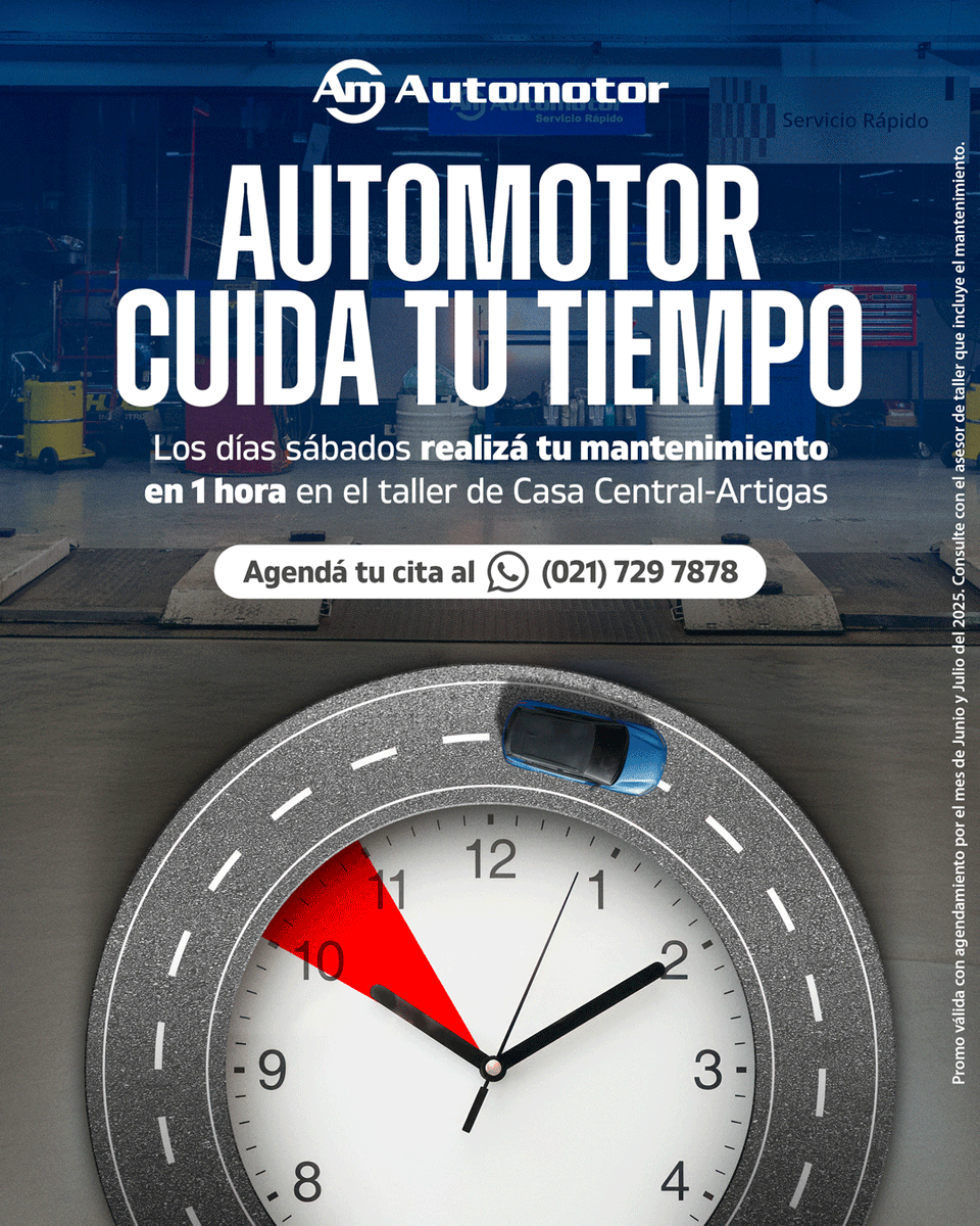 No arranques las vacaciones sin una buena revisión.
Realizá el mantenimiento y la revisión de los 25 puntos de control.
📲 Agendá tu turno al (021) 729 7878