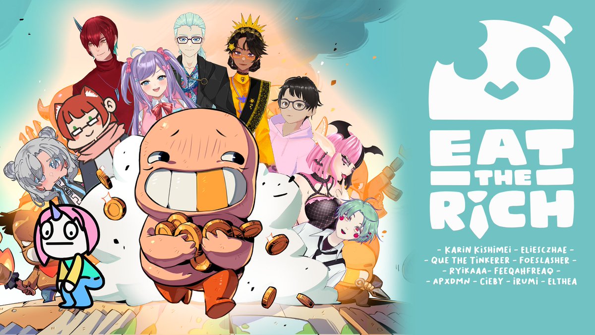 [EAT THE RICH DEMO OF 10 VTUBERS]
Our final SEAGS
Deceive, Punish and Eat All Billionaires/Vtubers!
Let the workers class rise and eat the rich!

Tomorrow! 20th June 25, 9PM (MYT/SGT, GMT +8)
