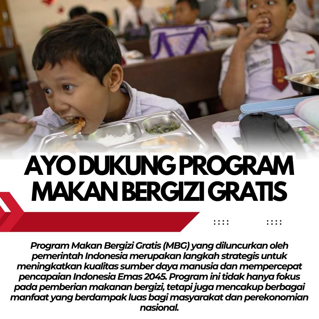 Program MBG terus mendorong pemenuhan gizi anak bangsa, untuk menuju Indonesia Emas 2045.

#MakanBergiziGratis
#ManfaatMBG
#LowonganKerja
#DukungMBG