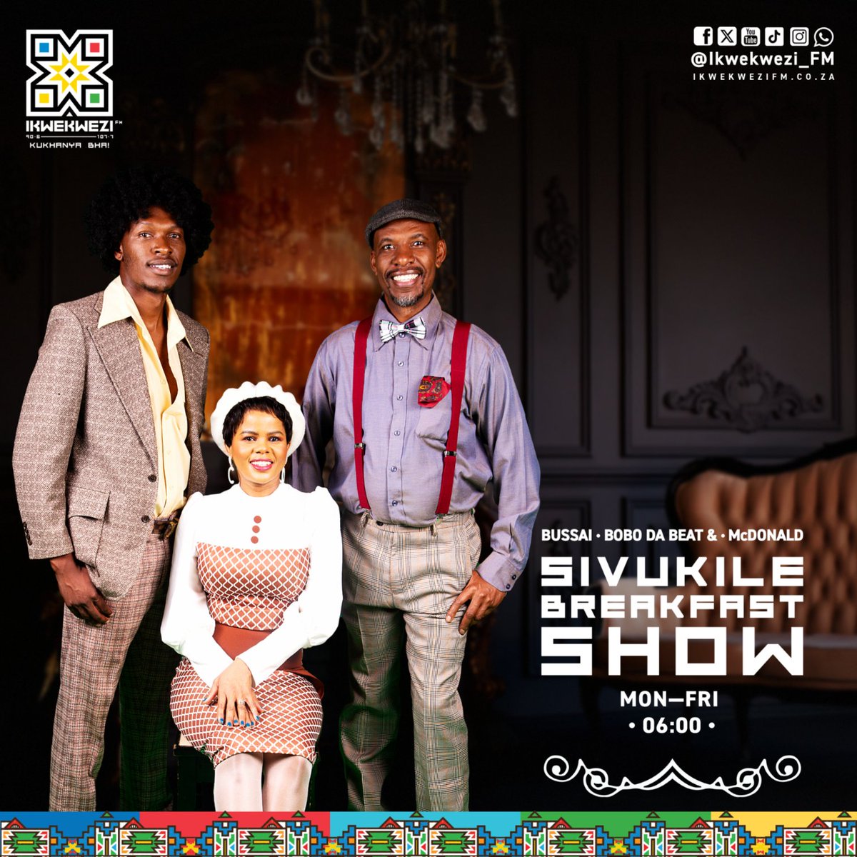 Ikwekwezi_FM's tweet photo. Wamukelekile ehlelweni #SivukileBreakfast ne team #BBM. Sinawe 6-9am 📻❤️‍🔥

⏰ Uyibona Njani?
🔥 Hit After 8
⚽ Sivukile Sport
⏰ 08:42 Sivuka Nomvumi 

#HlalaEmkhanyweni
📻 90.6-107.7 FM
📱SABC+
💻 Stream | https://t.co/icDpmQ7t5L https://t.co/GoLvQhfdz8
