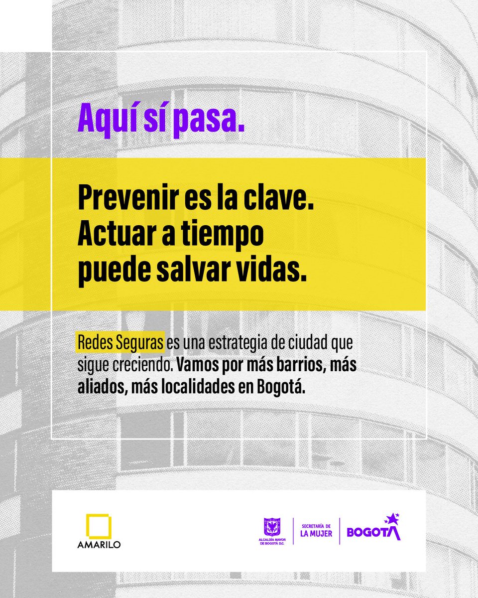 secredistmujer's tweet image. #RedesSeguras en propiedad horizontal busca transformar conjuntos residenciales en espacios seguros, informados y comprometidos con la prevención de la violencia contra las mujeres.

Conoce más en sdmujer.gov.co

#AquíSíPasa #EstrategiaMujeres