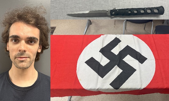 20250702 East Providence RI vandalism Joey Marsden arrested while vandalizing East Providence City Hall while in possession of a knife and a nazi flag
fallriverreporter.com/rhode-island-m…