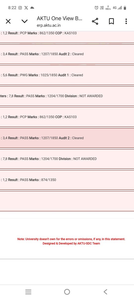 Parshan85046796's tweet photo. @AKTU_Lucknow My all backlog clear but my result not show my Mark, grade and awarded please solve this issue https://t.co/tEHdEJY7sU
