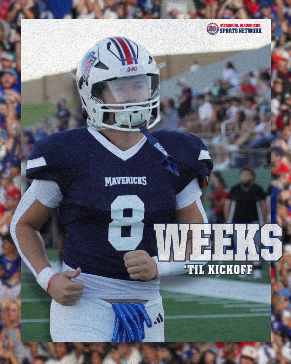 Hope y'all are having a great 4th!

Only 8 Weeks 'Til Kickoff.

Lock in your spot as a Memorial Mavericks Sports Network Sponsor NOW!

Spots are limited! Click below to become a sponsor:

mavsontop.com/.../BECOME_A_2…...

🔵⚪🔴 #MavsOnTop 🔴⚪🔵