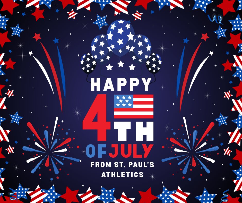 St. Paul's Athletics (@st_pauls_sports) on Twitter photo 🎆 Happy 4th of July, Saints! 🇺🇸
Freedom is a team sport, and today we honor every brave soul who’s ever stepped up to protect it. Stay safe, celebrate big, and let’s keep shining the light of liberty—together.
#IndependenceDay #GoSaints #SaintsStrong #GodBlessAmerica 🎆 Happy 4th of July, Saints! 🇺🇸
Freedom is a team sport, and today we honor every brave soul who’s ever stepped up to protect it. Stay safe, celebrate big, and let’s keep shining the light of liberty—together.
#IndependenceDay #GoSaints #SaintsStrong #GodBlessAmerica