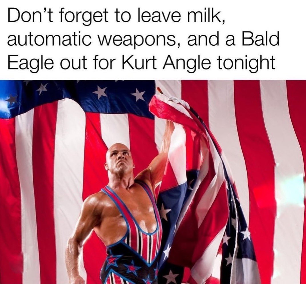 RapidFireRachel's tweet image. It’s basically the law - Unless you want to get Angle Slammed! 🇺🇸