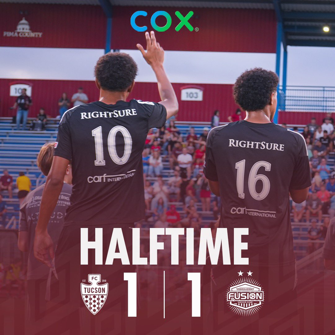 All tied up at the half! 

#ItStartsinTucson