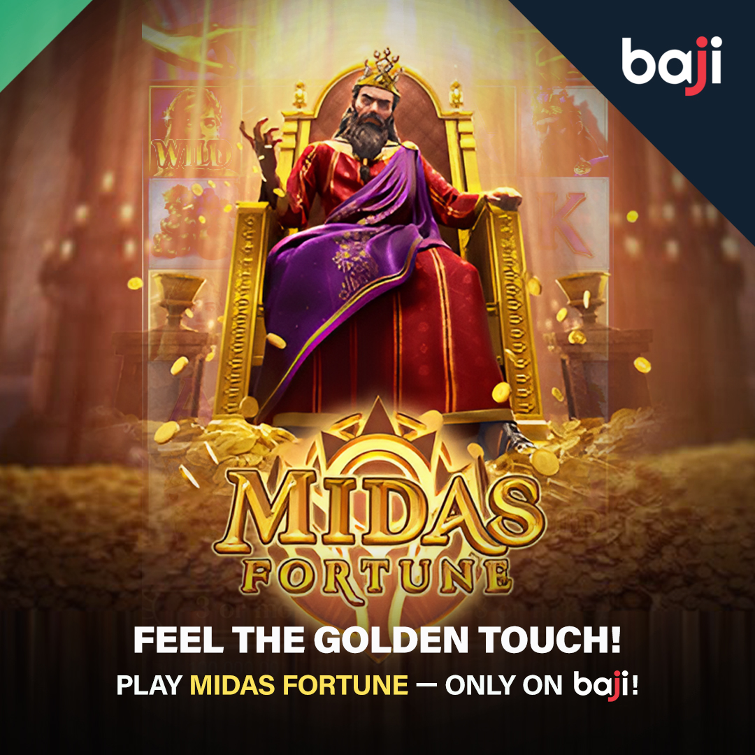 baji_casino's tweet photo. ✨ Turn every spin into gold with Midas Fortune! 💰💫 Chase legendary wins and feel the golden touch of King Midas himself. Are you ready to spin your way to untold riches? 👑🔥 Only on Baji! 🎰
#baji #bjsports #bj88 #MidasFortune #SpinToWin #GoldenWins #StrikeGold https://t.co/J9Cxfuf6FU
