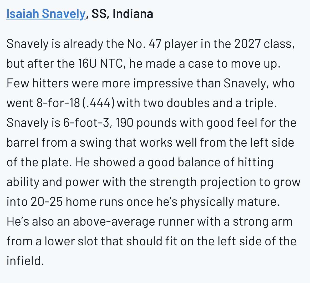 Thank you so much <a href="/BenBadler/">Ben Badler</a> &amp; <a href="/BaseballAmerica/">Baseball America</a>. It was a great experience!