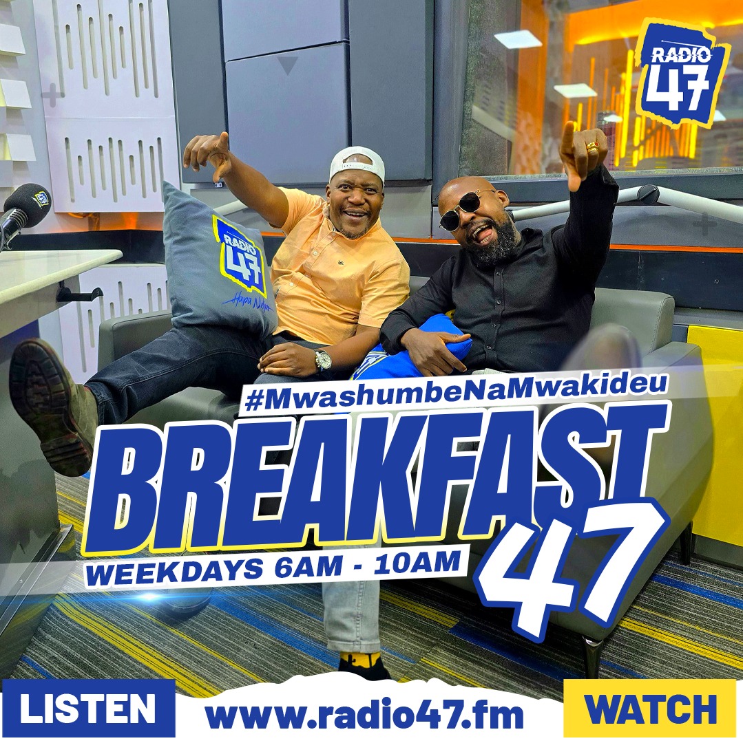 Good morning, fam,good morning Utawala! 🎙️Tune in to Radio 47 and join us on ground for a morning full of energy and entertainment with the Big Boyz of Radio #MwashumbeNaMwakideu. They are live and loud from Naivas Utawala! 🚀
Hii ni ile show unaskiza na unaiona live!
#HapaNdipo