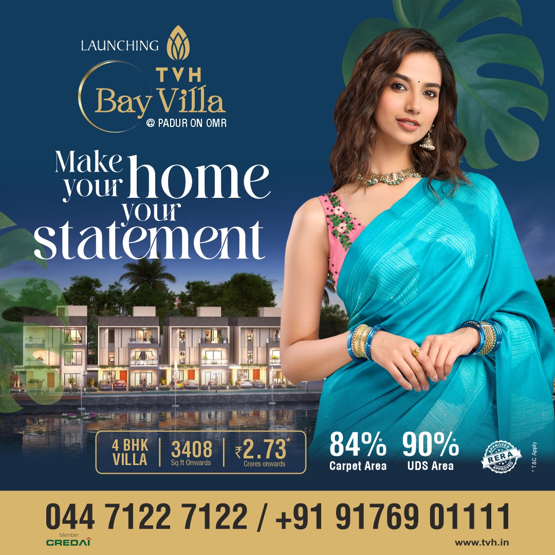 TVHIndia's tweet photo. 🌴 Launching TVH Bay Villa @ Padur – OMR’s First Tropical-Themed Luxury 4BHK Villas!
Experience opulence, elegance &amp; nature – all in one address.

#TVHBayVilla #TropicalLuxuryLiving #4BHKVilla  #OMRChennai #VillaLaunch #TVHIndia #LuxuryVillasChennai #BayVillaLaunch 
#TVHIndia https://t.co/dF5bg7iClM