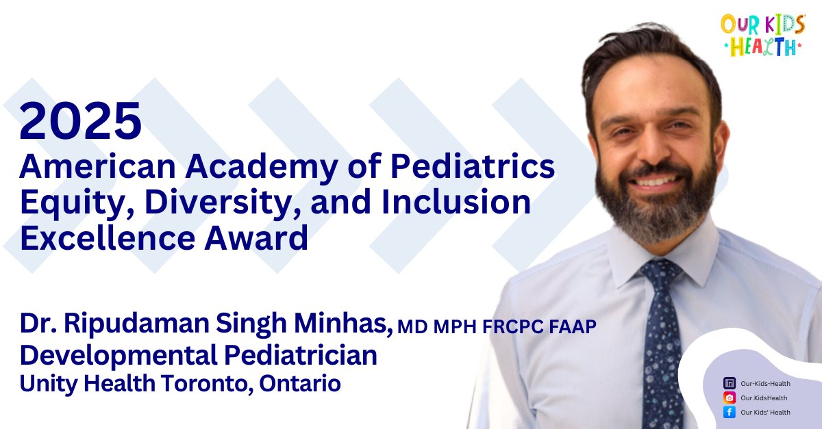 Our Kids' Health (@our_kidshealth) on Twitter photo 🥳 Join us in congratulating our team's <a href="/RipudamanMinhas/">Dr. Ripudaman S. Minhas MD MPH</a> on being selected as the *2025 American Academy of Pediatrics Equity, Diversity, and Inclusion Excellence Award Winner*! 🎉
<a href="/UnityHealthTO/">Unity Health Toronto</a> <a href="/AmerAcadPeds/">American Academy of Pediatrics</a> 🥳 Join us in congratulating our team's <a href="/RipudamanMinhas/">Dr. Ripudaman S. Minhas MD MPH</a> on being selected as the *2025 American Academy of Pediatrics Equity, Diversity, and Inclusion Excellence Award Winner*! 🎉
<a href="/UnityHealthTO/">Unity Health Toronto</a> <a href="/AmerAcadPeds/">American Academy of Pediatrics</a>