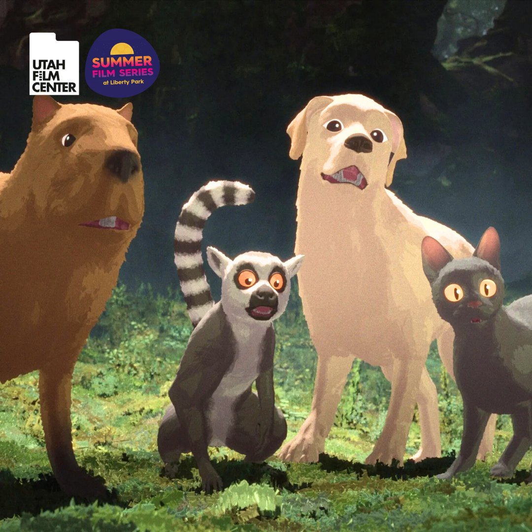 UtahFilmCenter's tweet image. This Friday: Join us for a free outdoor screening of FLOW! Told entirely without dialogue, this uplifting tale of friendship, courage, and community speaks to all ages.

🎭 Arrive early to make your own animal mask!
📍Liberty Park @ 8PM
🔗 utahfilmcenter.org/outdoor
#SOFS2025