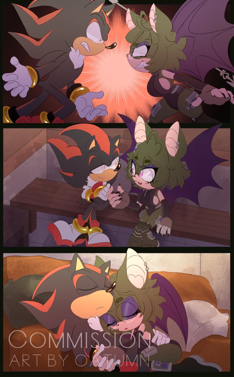 finn_ette's tweet image. Comic Commission for @moonmento ! + speedpaint :) thank you very much for commissioning me 💖 #ShadowTheHedgehog #comic
