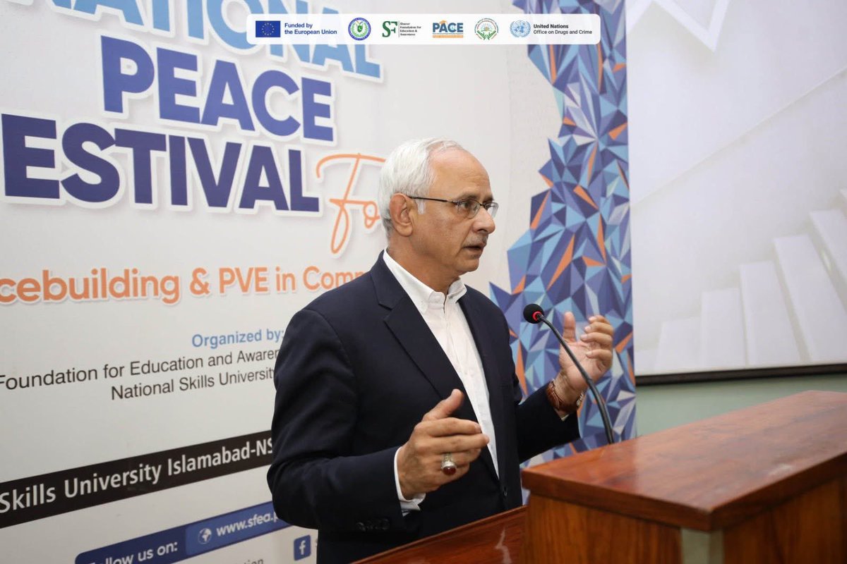 zaidia's tweet image. Spoke at the #NationalPeaceFestival on Preventing Violent Extremism – An Economic Perspective.

🔑 Economic inequality, youth unemployment &amp;amp; lack of opportunity are root causes.
🎯 Peace demands inclusion, fair policies &amp;amp; youth empowerment. 

#PACEProject #CVE #PVE #YouthForPeace…