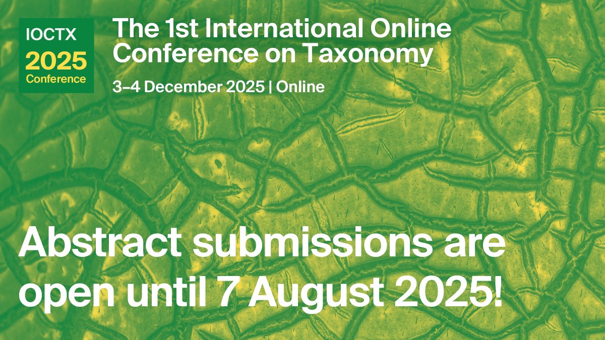 📖 #IOCTX2025 – Taxonomy Special Issue Publication Opportunity! 📖

We are pleased to offer a 20% discount on the Taxonomy Special Issue publication fee for conference participants.

🔗 Submit your abstract: bit.ly/4eR4EM1
 📅 Event info: bit.ly/4bY2bOn