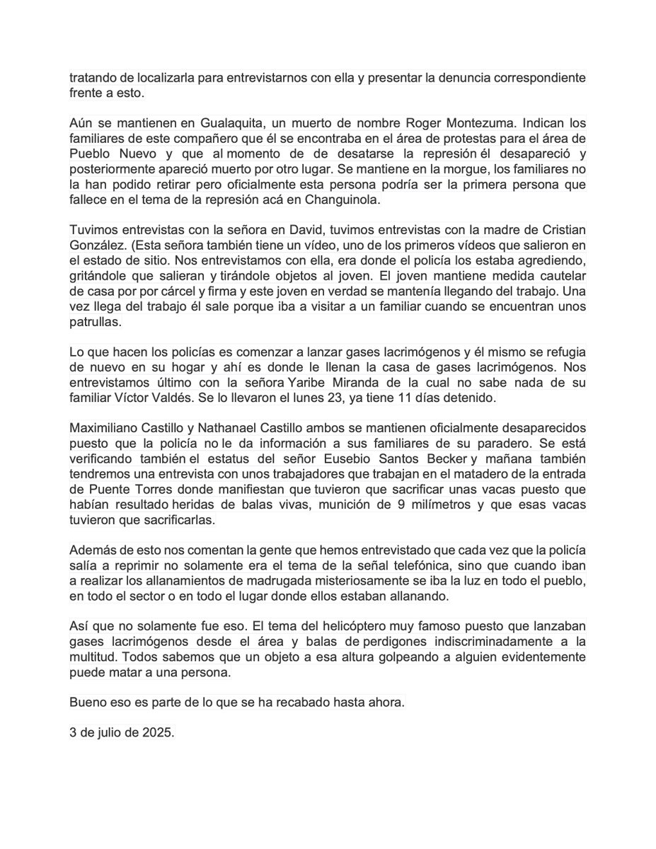 Informe desde Bocas del Toro