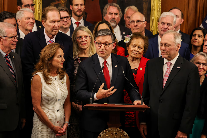 Trump tax bill avoids immediate debt crisis but adds $1.5T to deficits via permanent tax cuts. Delays Medicare reductions to 2028, risking severe future austerity. CBO warns debt-to-GDP will hit 130% by 2033. Critics slam short-term focus vs. long-term instability.

✍️This moment