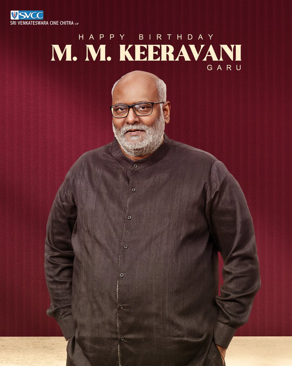 Birthday wishes to the Oscar Winning Music Director, Legendary <a href="/mmkeeravaani/">mmkeeravaani</a> garu 🎉

May you continue to wonder the world with you stupendous work with lots of energy and good health✨

#HappyBirthdayMMKeeravani