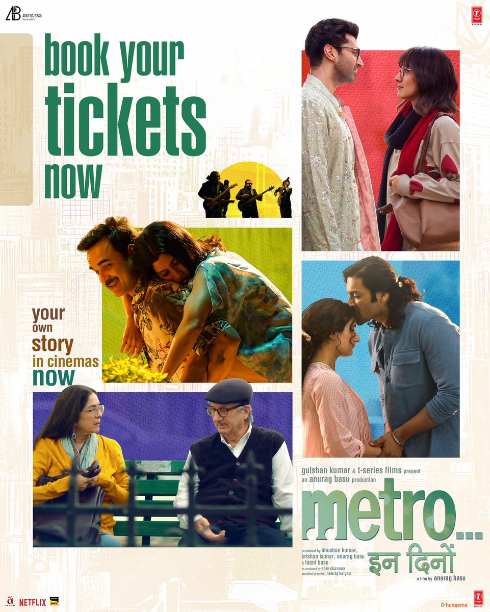 T-Series (@tseries) on Twitter photo Big screen. Bigger feelings. 🎬💘
Book your ticket to #MetroInDino now: linktr.ee/BookYourTicket…
Catch your own story in cinemas now!
#MetroInDino
#AdityaRoyKapur <a href="/SaraAliKhan/">Sara Ali Khan</a> <a href="/AnupamPKher/">Anupam Kher</a> <a href="/Neenagupta001/">Neena Gupta</a> <a href="/TripathiiPankaj/">पंकज त्रिपाठी</a> <a href="/konkonas/">Konkona Sensharma</a> <a href="/alifazal9/">Ali Fazal M / میر علی فضل / अली</a> <a href="/fattysanashaikh/">fatima sana shaikh</a> <a href="/basuanurag/">anurag basu</a> Big screen. Bigger feelings. 🎬💘
Book your ticket to #MetroInDino now: linktr.ee/BookYourTicket…
Catch your own story in cinemas now!
#MetroInDino
#AdityaRoyKapur <a href="/SaraAliKhan/">Sara Ali Khan</a> <a href="/AnupamPKher/">Anupam Kher</a> <a href="/Neenagupta001/">Neena Gupta</a> <a href="/TripathiiPankaj/">पंकज त्रिपाठी</a> <a href="/konkonas/">Konkona Sensharma</a> <a href="/alifazal9/">Ali Fazal M / میر علی فضل / अली</a> <a href="/fattysanashaikh/">fatima sana shaikh</a> <a href="/basuanurag/">anurag basu</a>