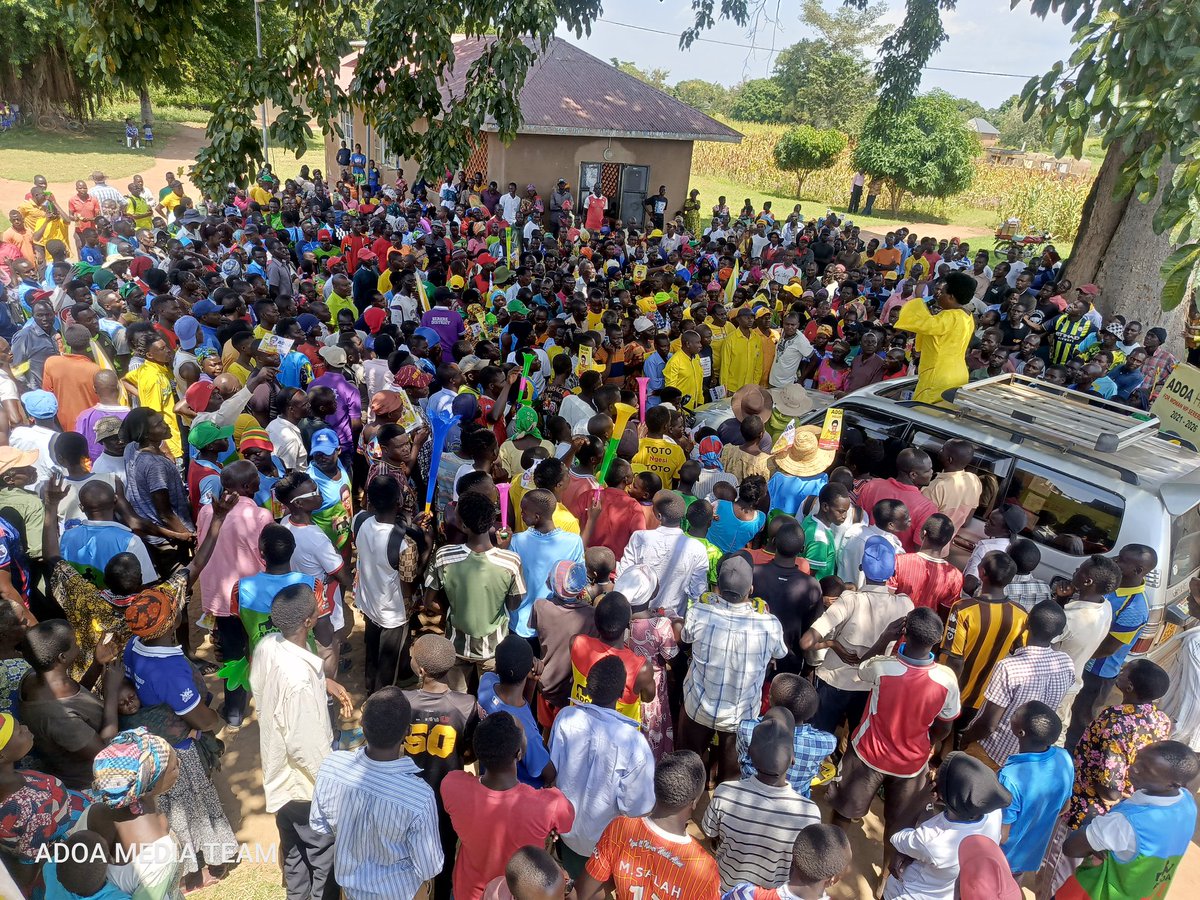 AdoaMediaTeam's tweet photo. Thousands show love and support for Hon. @HellenAdoa as she seeks re-election as NRM Flag Bearer for Serere District. Let's make our voices heard! Vote Hon. Hellen Adoa on July 17, 2025, for continued leadership and development. #AdoaForSerere #NRM #LeadershipThatDelivers" ¹ https://t.co/shwwxMfsRn